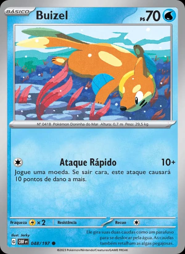 Buizel, carta 048 de Obsidiana em Chamas