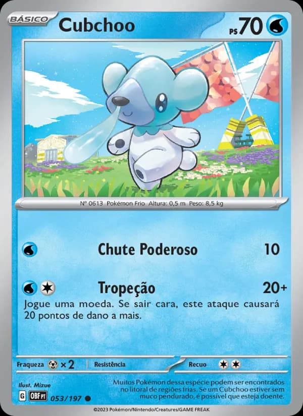 Cubchoo, carta 053 de Obsidiana em Chamas