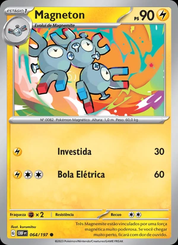 Magneton, carta 064 de Obsidiana em Chamas
