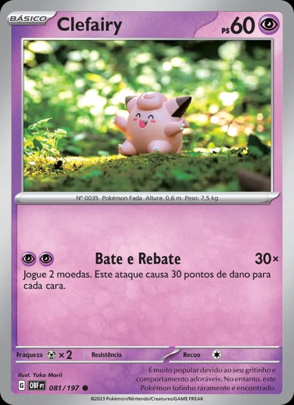 Clefairy, carta 081 de Obsidiana em Chamas