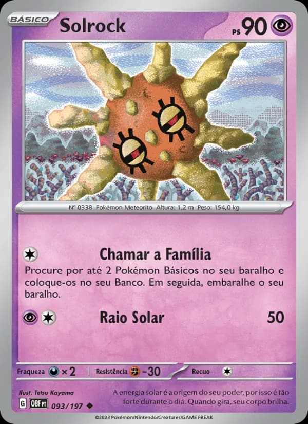 Solrock, carta 093 de Obsidiana em Chamas