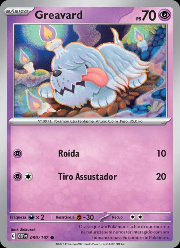 Greavard, carta 099 de Obsidiana em Chamas
