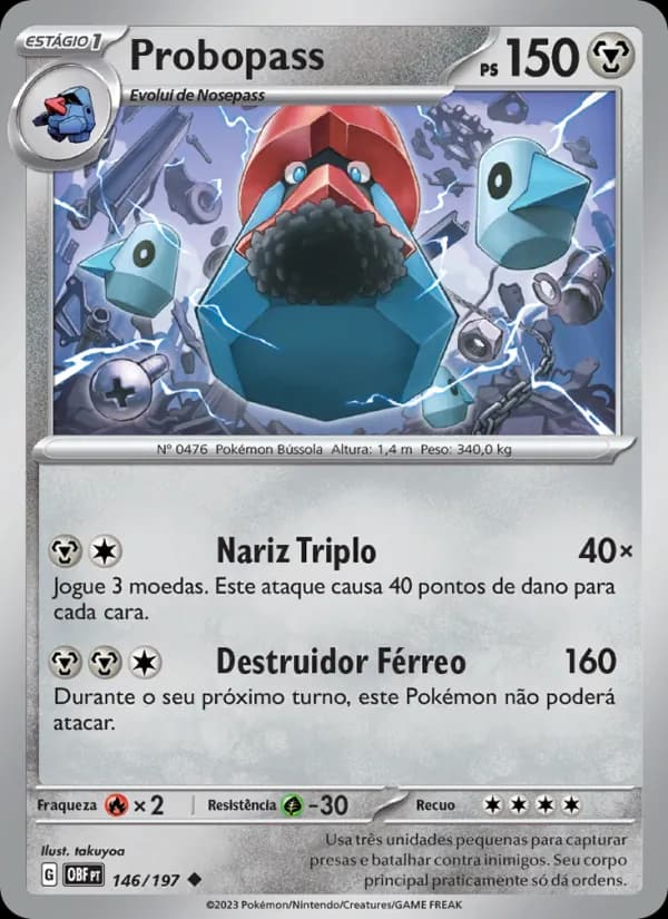 Probopass, carta 146 de Obsidiana em Chamas