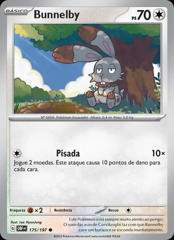 Bunnelby, carta 175 de Obsidiana em Chamas