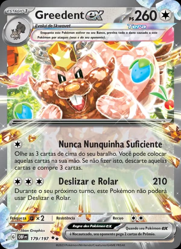 Greedent ex, carta 179 de Obsidiana em Chamas