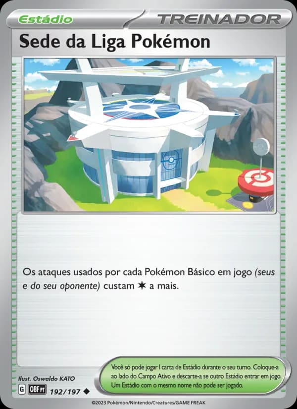 Sede da Liga Pokémon, carta 192 de Obsidiana em Chamas