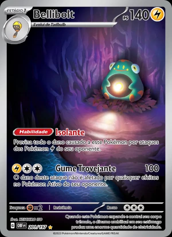Bellibolt, carta 201 de Obsidiana em Chamas