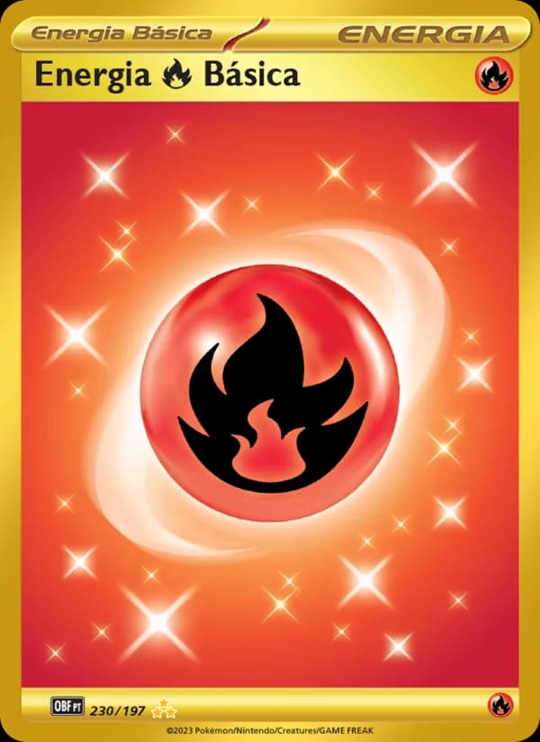 Energia Fire Básica, carta 230 de Obsidiana em Chamas