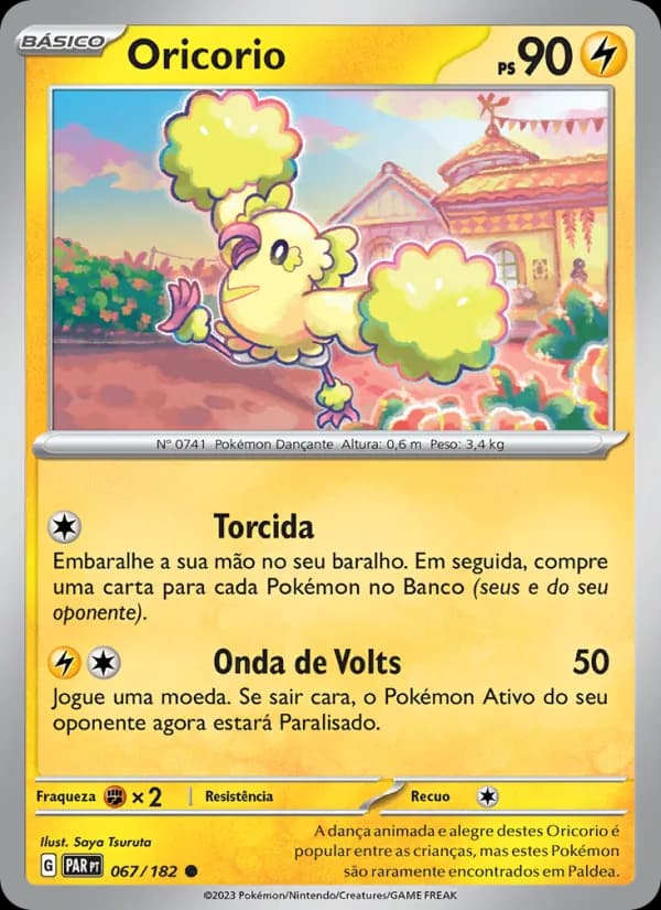 Oricorio, carta 067 de Fenda Paradoxal