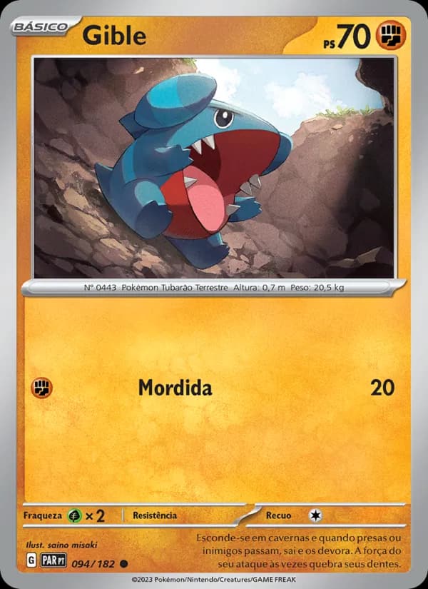 Gible, carta 094 de Fenda Paradoxal