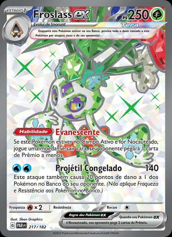 Froslass ex, carta 217 de Fenda Paradoxal