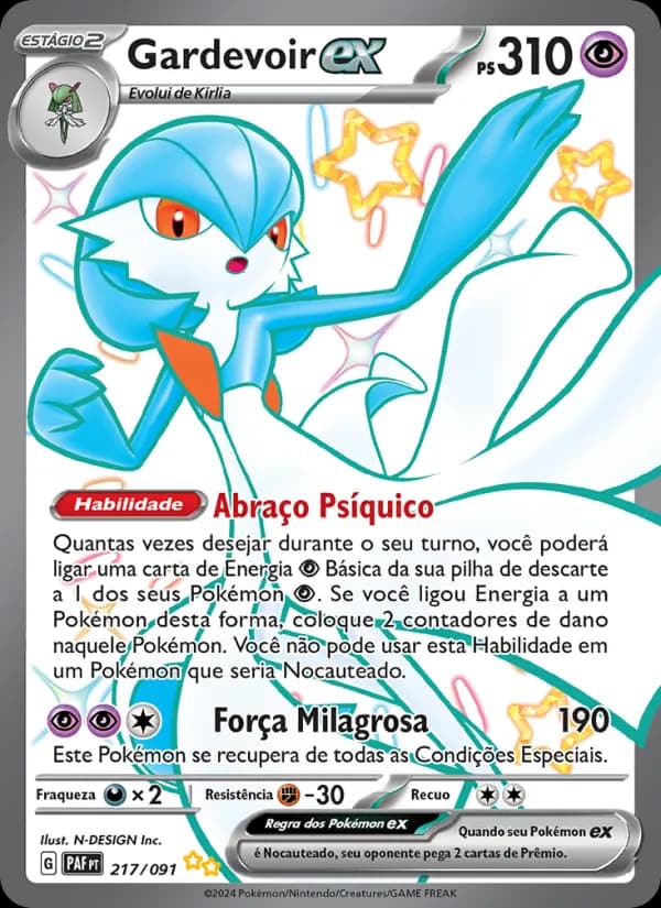 Gardevoir ex, carta 217 de Destinos de Paldea