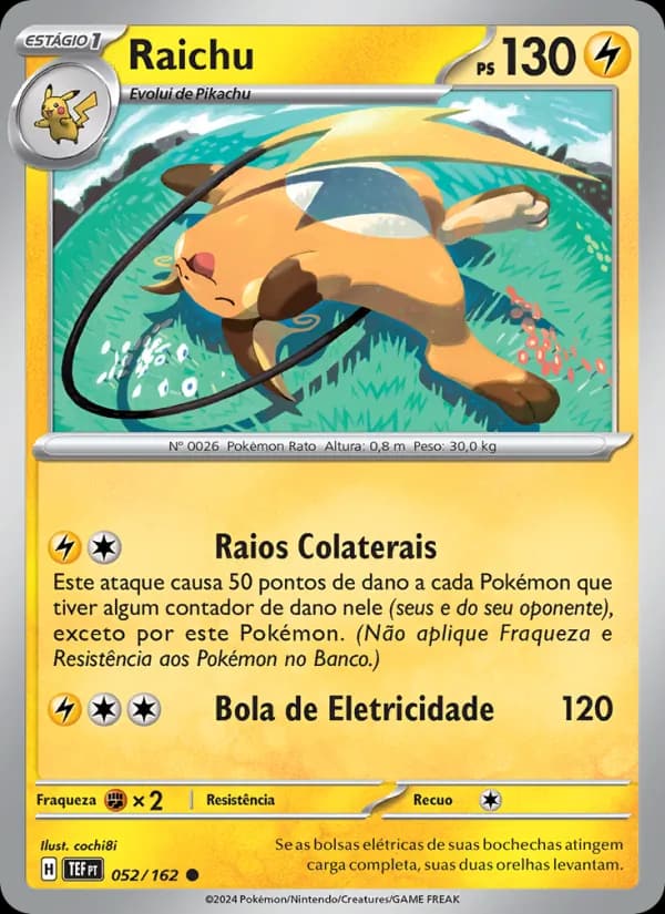 Raichu, carta 052 de Forças Temporais
