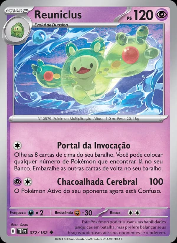 Reuniclus, carta 072 de Forças Temporais