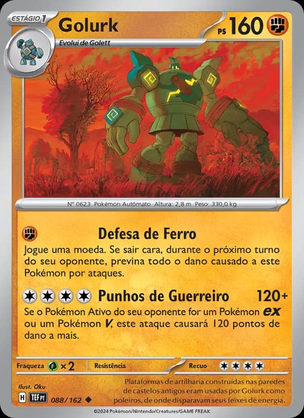 Golurk, carta 088 de Forças Temporais