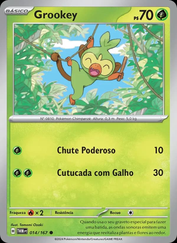 Grookey, carta 014 de Máscaras do Crepúsculo