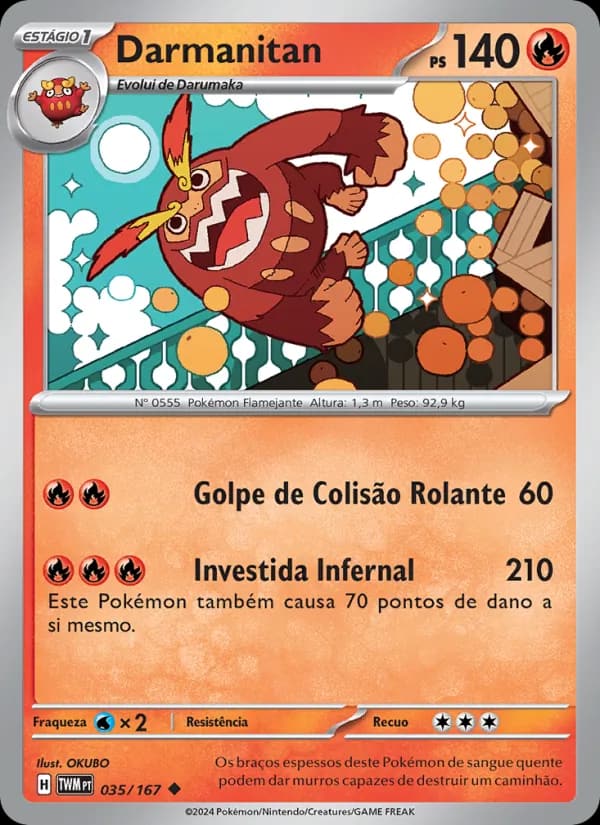 Darmanitan, carta 035 de Máscaras do Crepúsculo
