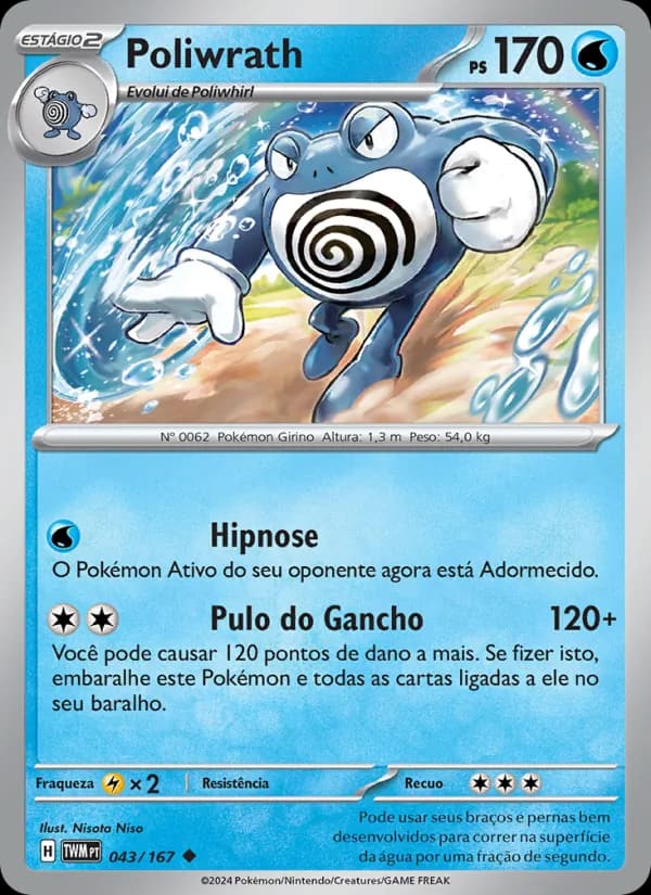 Poliwrath, carta 043 de Máscaras do Crepúsculo