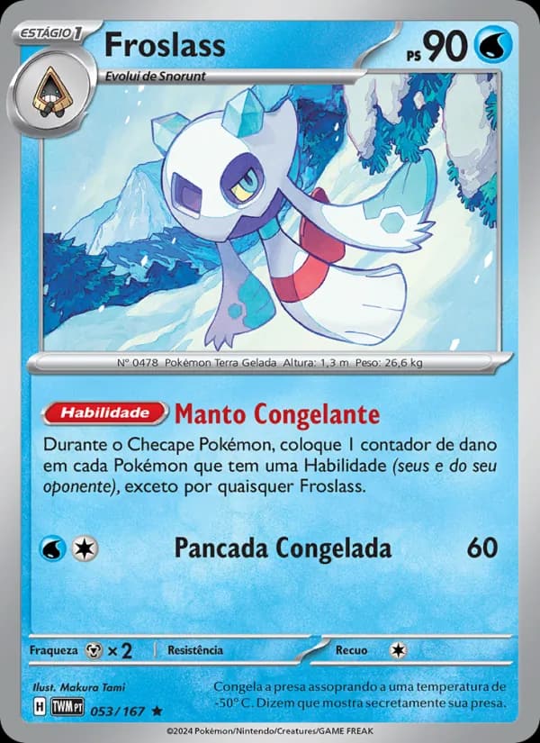 Froslass, carta 053 de Máscaras do Crepúsculo