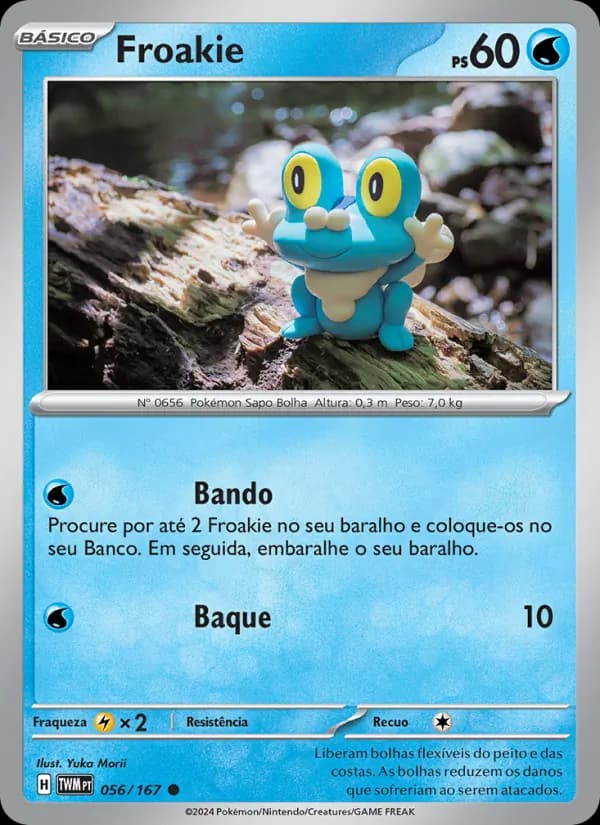Froakie, carta 056 de Máscaras do Crepúsculo