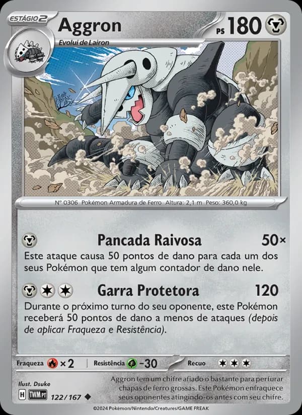 Aggron, carta 122 de Máscaras do Crepúsculo