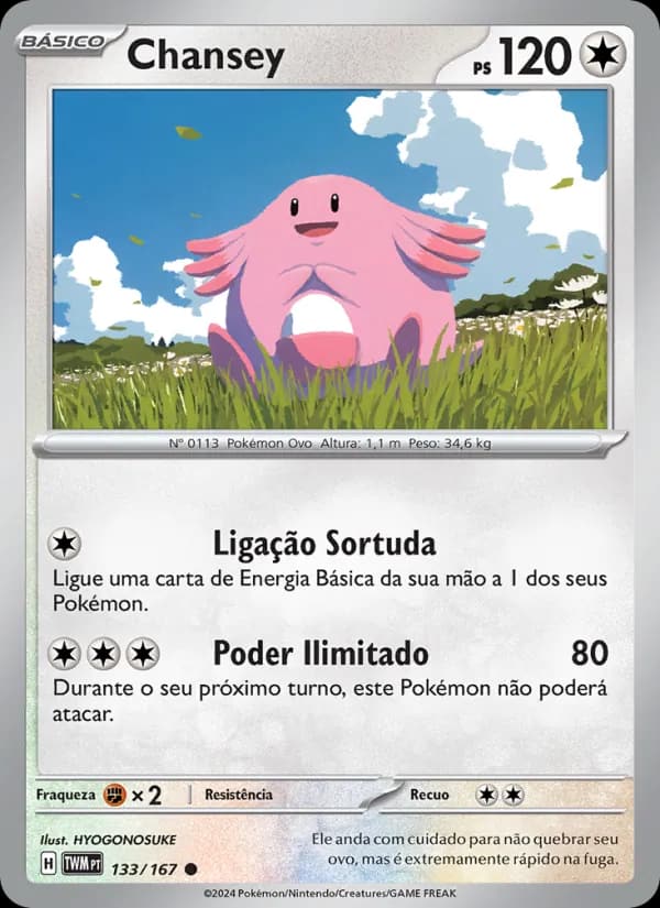 Chansey, carta 133 de Máscaras do Crepúsculo