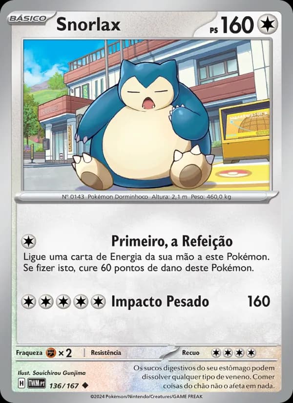 Snorlax, carta 136 de Máscaras do Crepúsculo