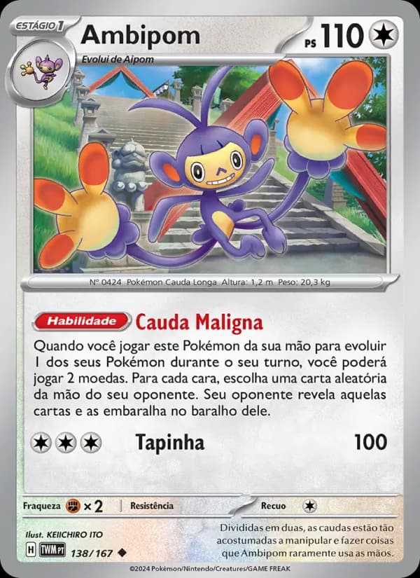 Ambipom, carta 138 de Máscaras do Crepúsculo
