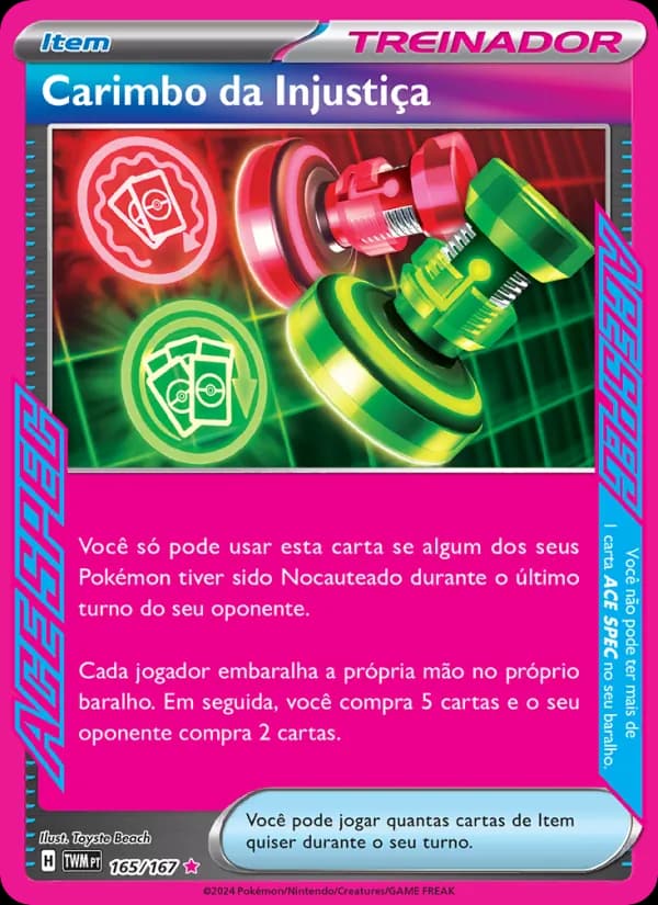 Carimbo da Injustiça, carta 165 de Máscaras do Crepúsculo