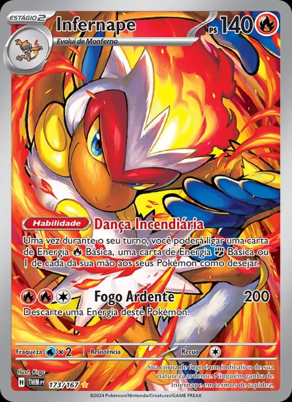 Infernape, carta 173 de Máscaras do Crepúsculo