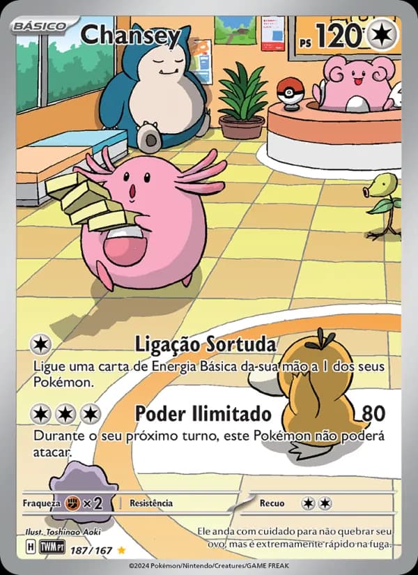 Chansey, carta 187 de Máscaras do Crepúsculo