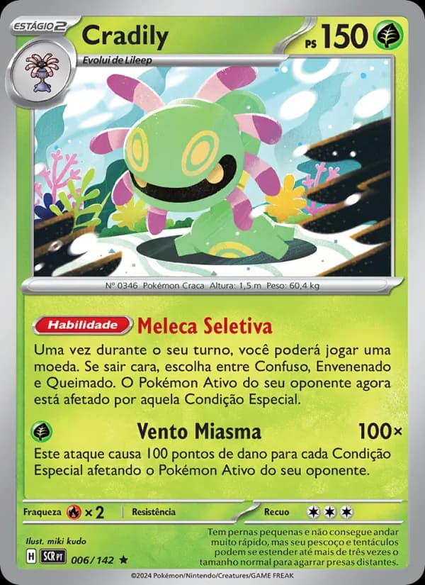 Cradily, carta 006 de Coroa Estelar