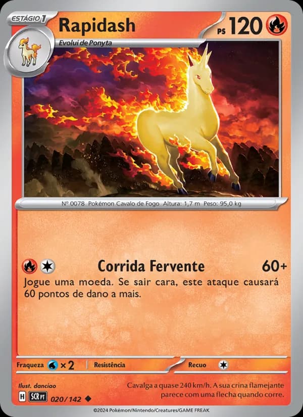 Rapidash, carta 020 de Coroa Estelar