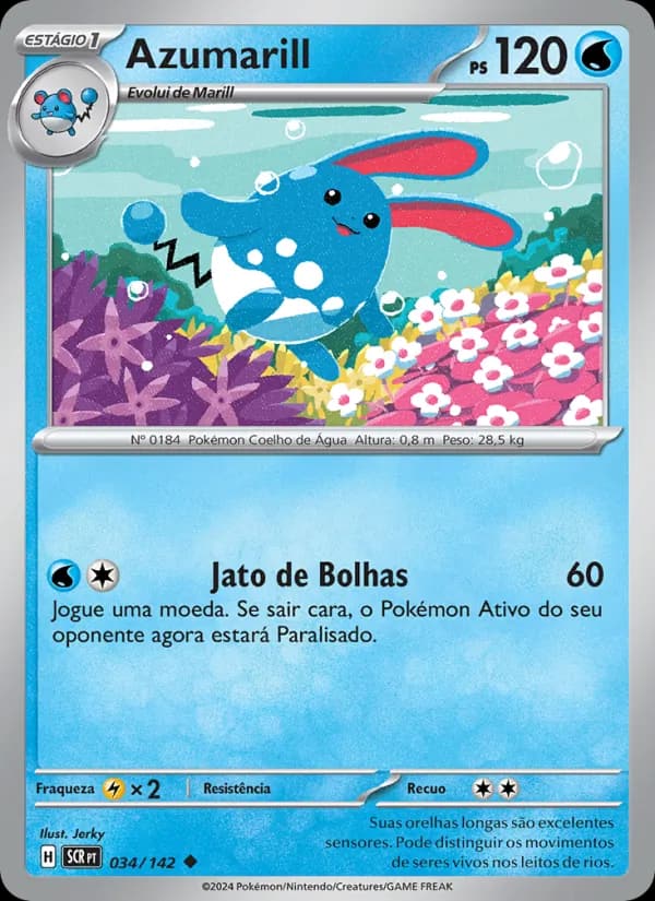 Azumarill, carta 034 de Coroa Estelar