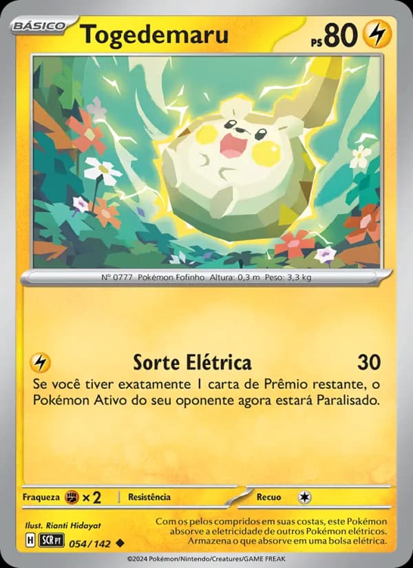 Togedemaru, carta 054 de Coroa Estelar