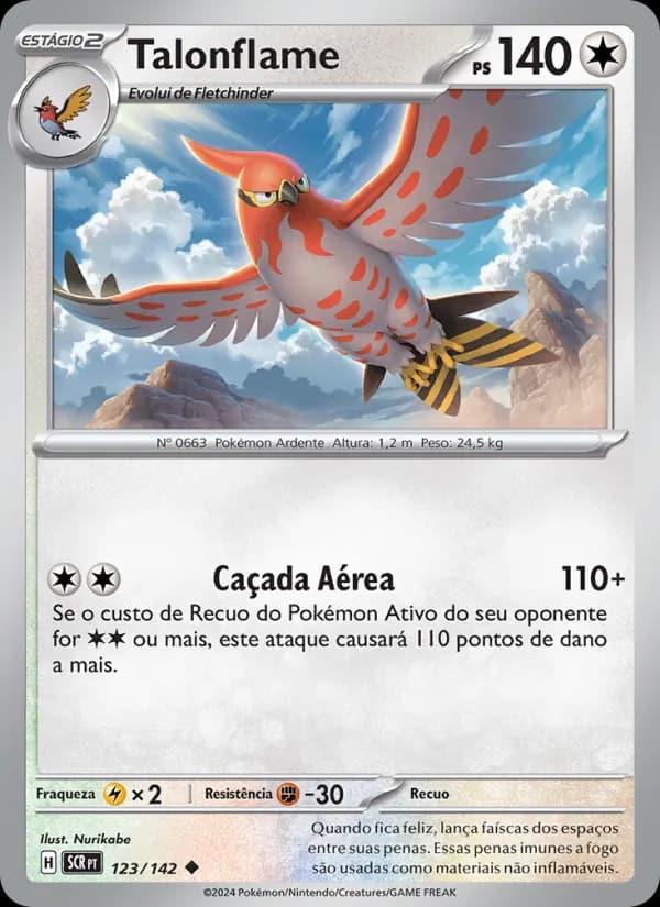Talonflame, carta 123 de Coroa Estelar