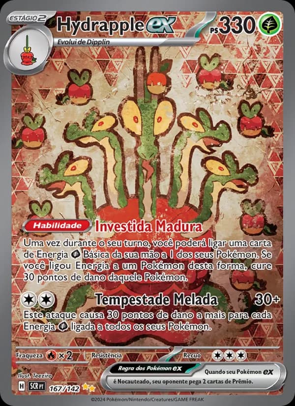 Hydrapple ex, carta 167 de Coroa Estelar