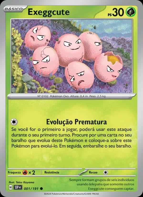 Exeggcute, carta 001 de Fagulhas Impetuosas