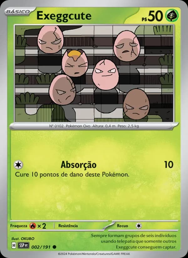 Exeggcute, carta 002 de Fagulhas Impetuosas