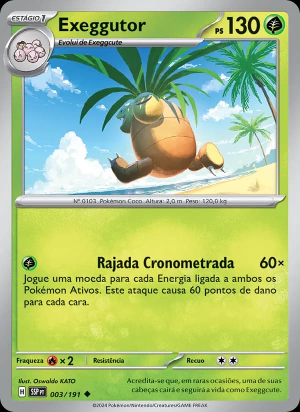 Exeggutor, carta 003 de Fagulhas Impetuosas