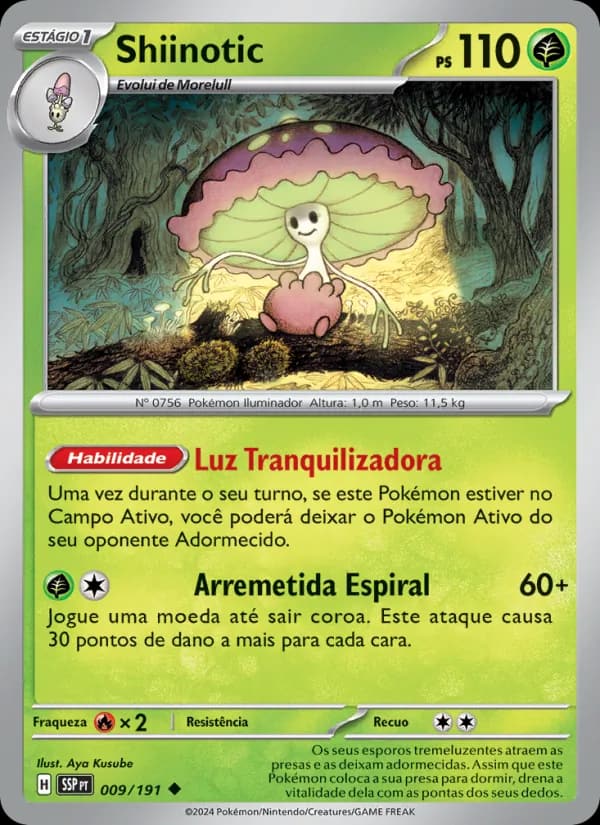 Shiinotic, carta 009 de Fagulhas Impetuosas