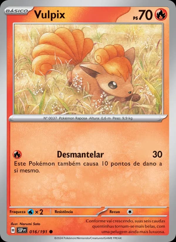 Vulpix, carta 016 de Fagulhas Impetuosas