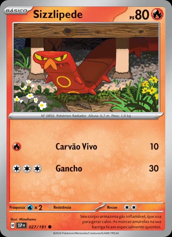 Sizzlipede, carta 027 de Fagulhas Impetuosas