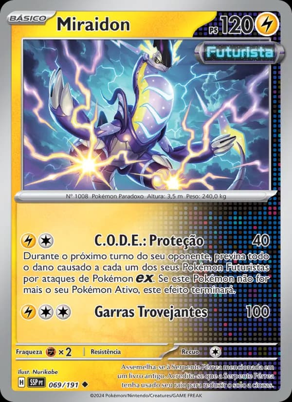Miraidon, carta 069 de Fagulhas Impetuosas