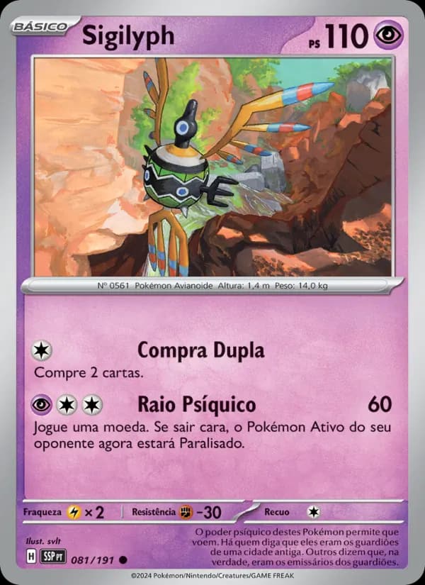 Sigilyph, carta 081 de Fagulhas Impetuosas