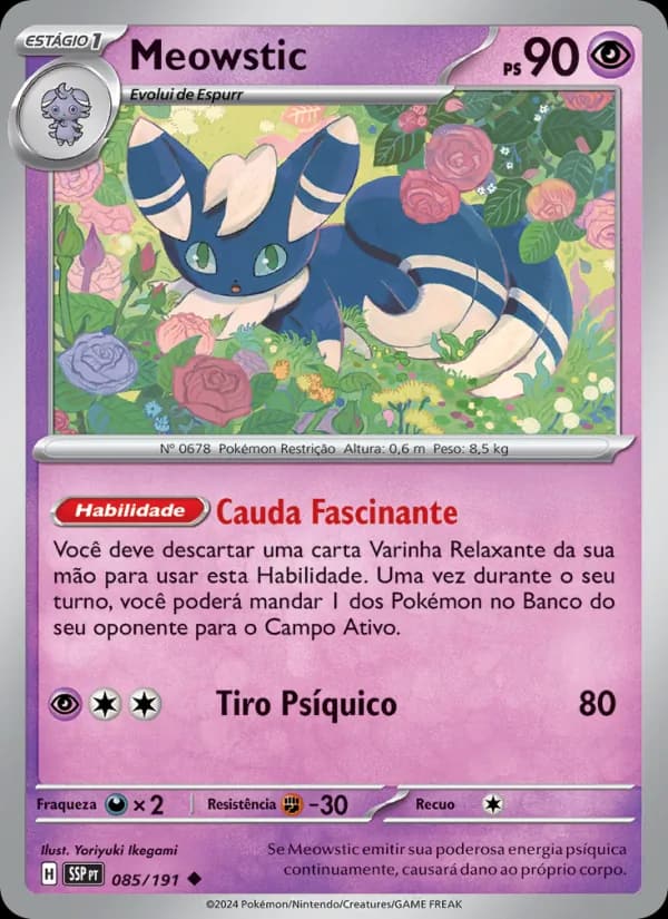 Meowstic, carta 085 de Fagulhas Impetuosas