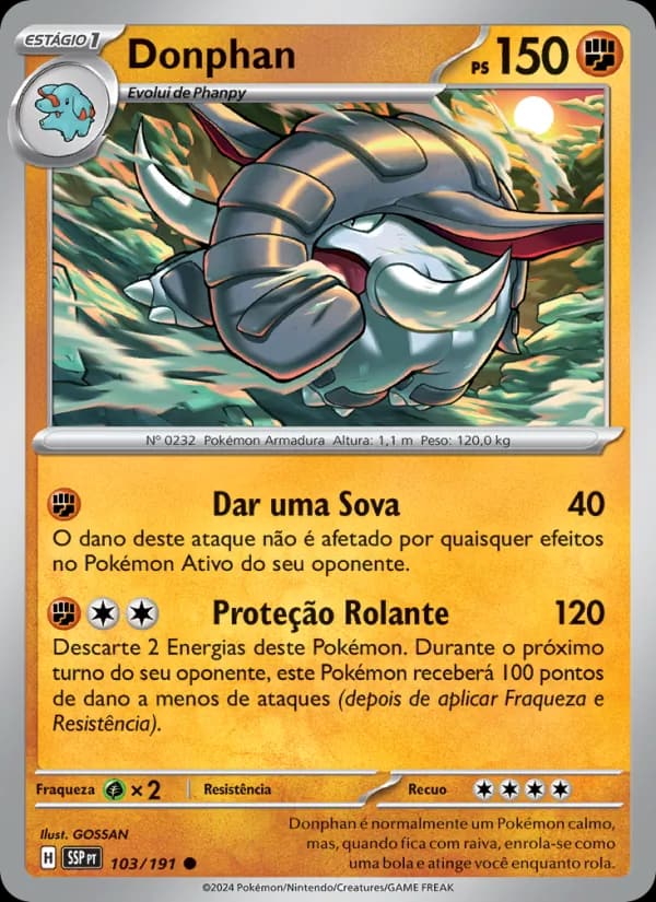 Donphan, carta 103 de Fagulhas Impetuosas