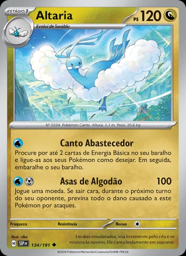 Altaria, carta 134 de Fagulhas Impetuosas