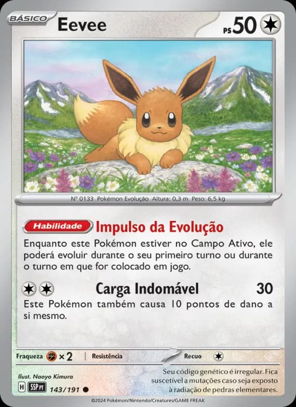 Eevee, carta 143 de Fagulhas Impetuosas