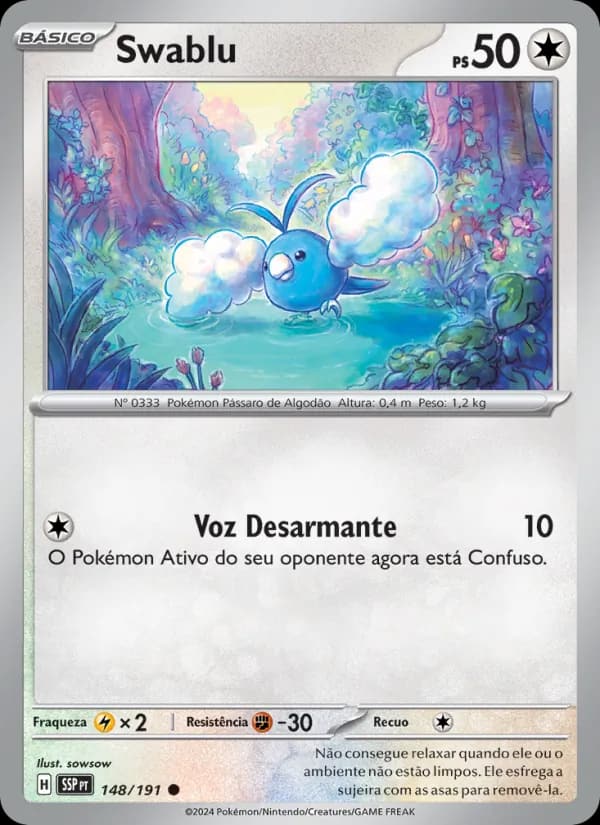 Swablu, carta 148 de Fagulhas Impetuosas
